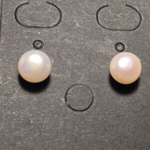 Pearl Style Sterling Silver Earrings
